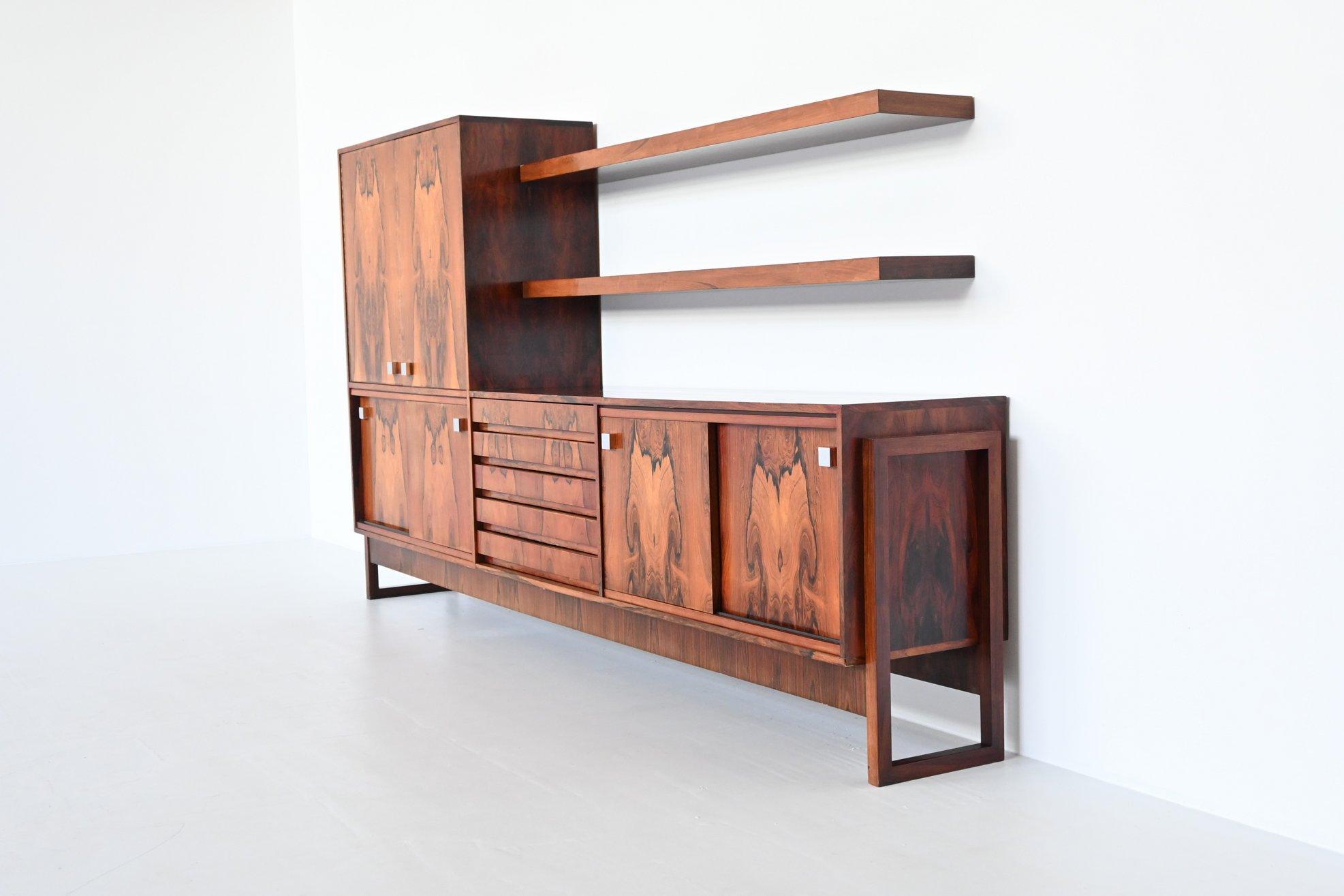 Alfred Hendrickx Style Large Rosewood Sideboard Belgium 1960 10