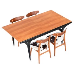 Alfred Hendrickx T4 dining table in beech Belform Belgium 1958