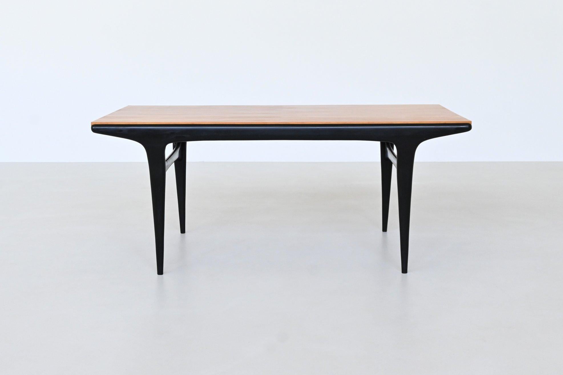 Alfred Hendrickx T4 Esstisch aus Buche Belform Belgien 1958 (Moderne der Mitte des Jahrhunderts) im Angebot