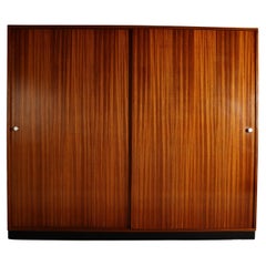 Alfred Hendrickx wardrobe for Belform in Zebranowood, early 1960s