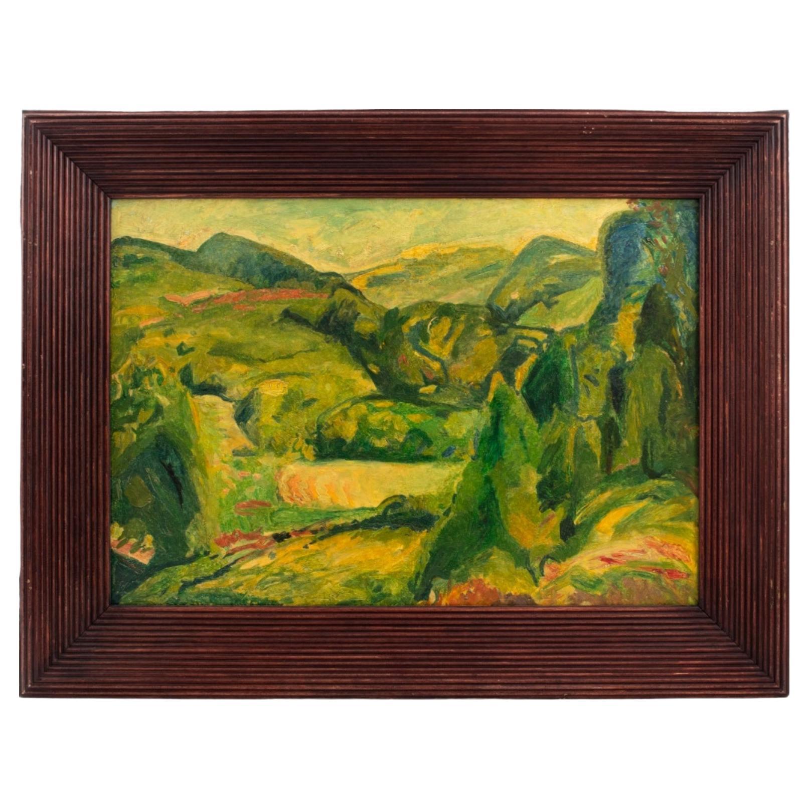 « Fauve Landscape », huile sur panneau d'Alfred Henry Maurer