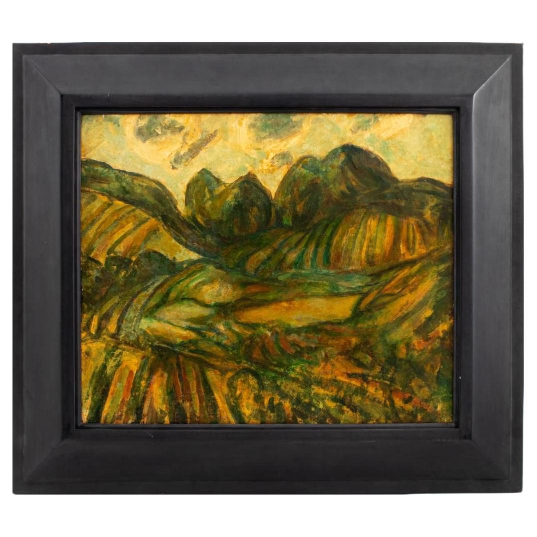 Alfred Henry Maurer "Fauve Landscape" Oil on Board For Sale