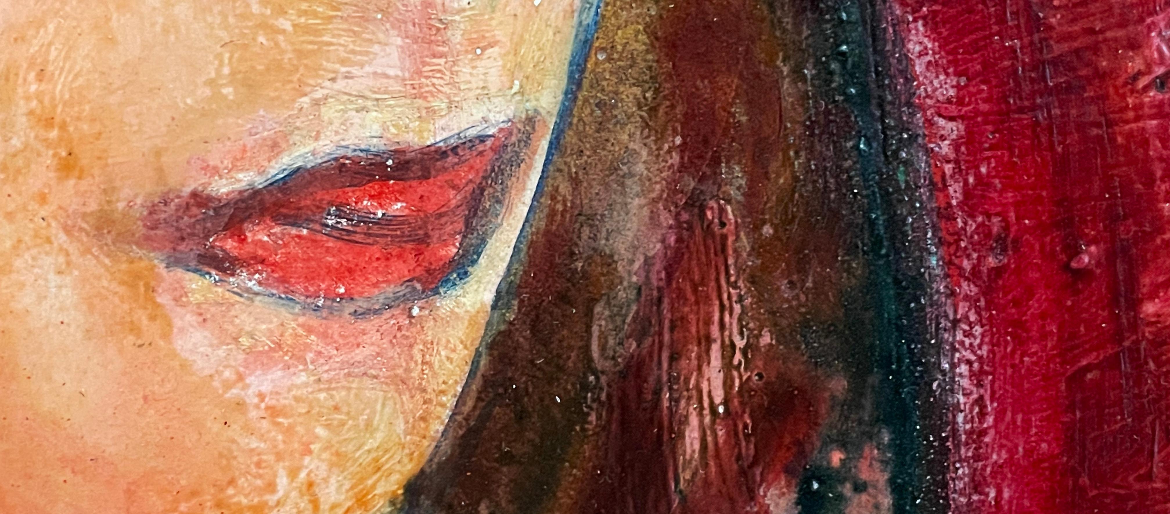 
Nella tradizione di Modigliani, le rappresentazioni femminili di Maurer sono espressive e vivaci. In America c'erano pochissimi modernisti che dipingevano in questo modo, ma Maurer è famoso proprio per questo tipo di opere.
Con lo sfondo rosso e la