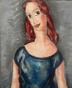 Head with Green Dress