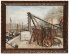 Alfred Henry Robinson Thornton NEAC (1863-1939) - Olio, Il cantiere navale