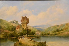 Oil Painting Pair by Alfred Henry Vickers "Continental Views"