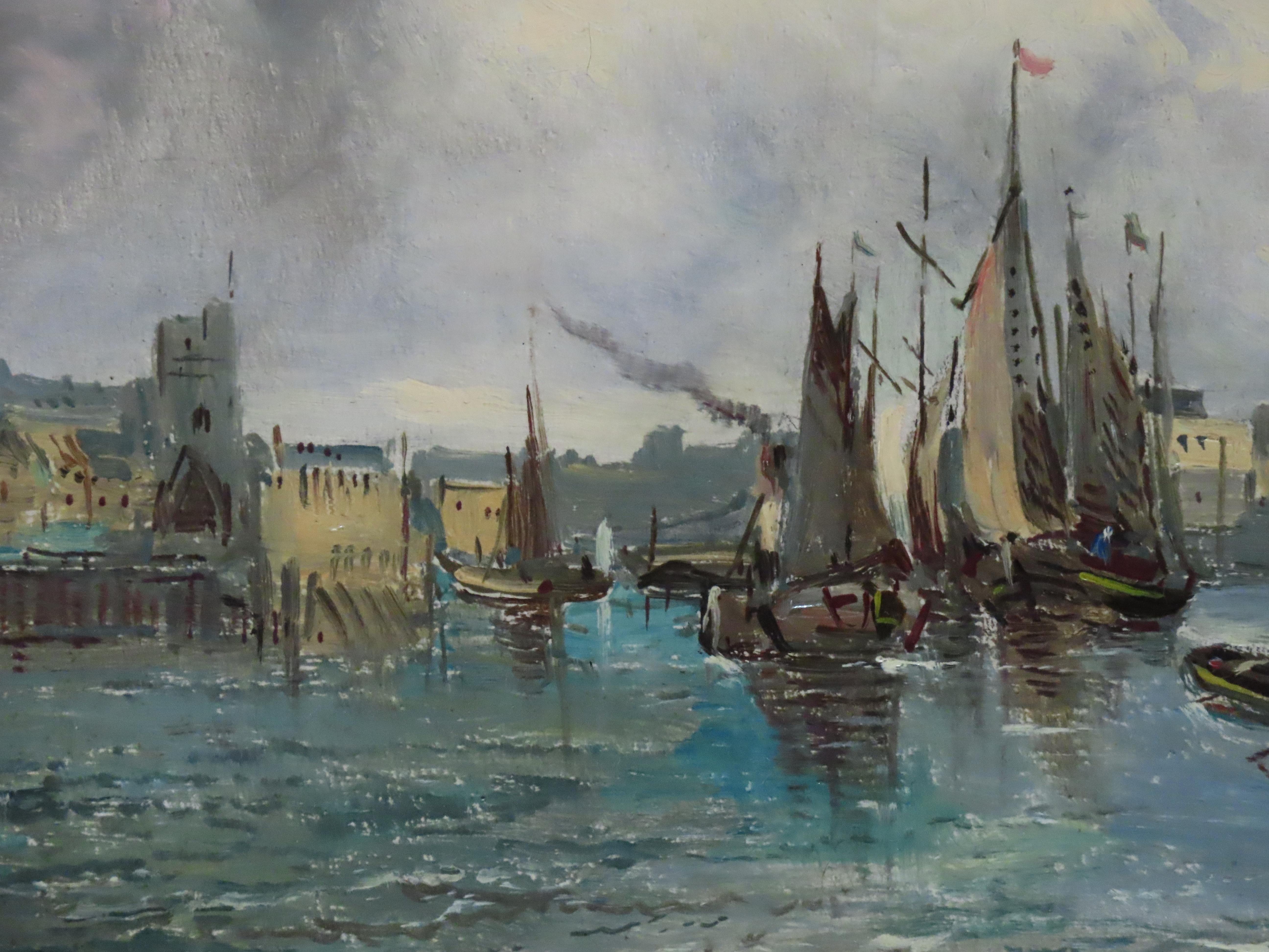 Alfred Henry Vickers 1836 - 1919.
Peintre populaire de paysages rustiques et continentaux, souvent à petite échelle, petit-fils d'Alfred Vickers senior.
Cadre original. 

Titre inscrit au verso. Huile sur toile originale signée 
12 x 8 pouces.