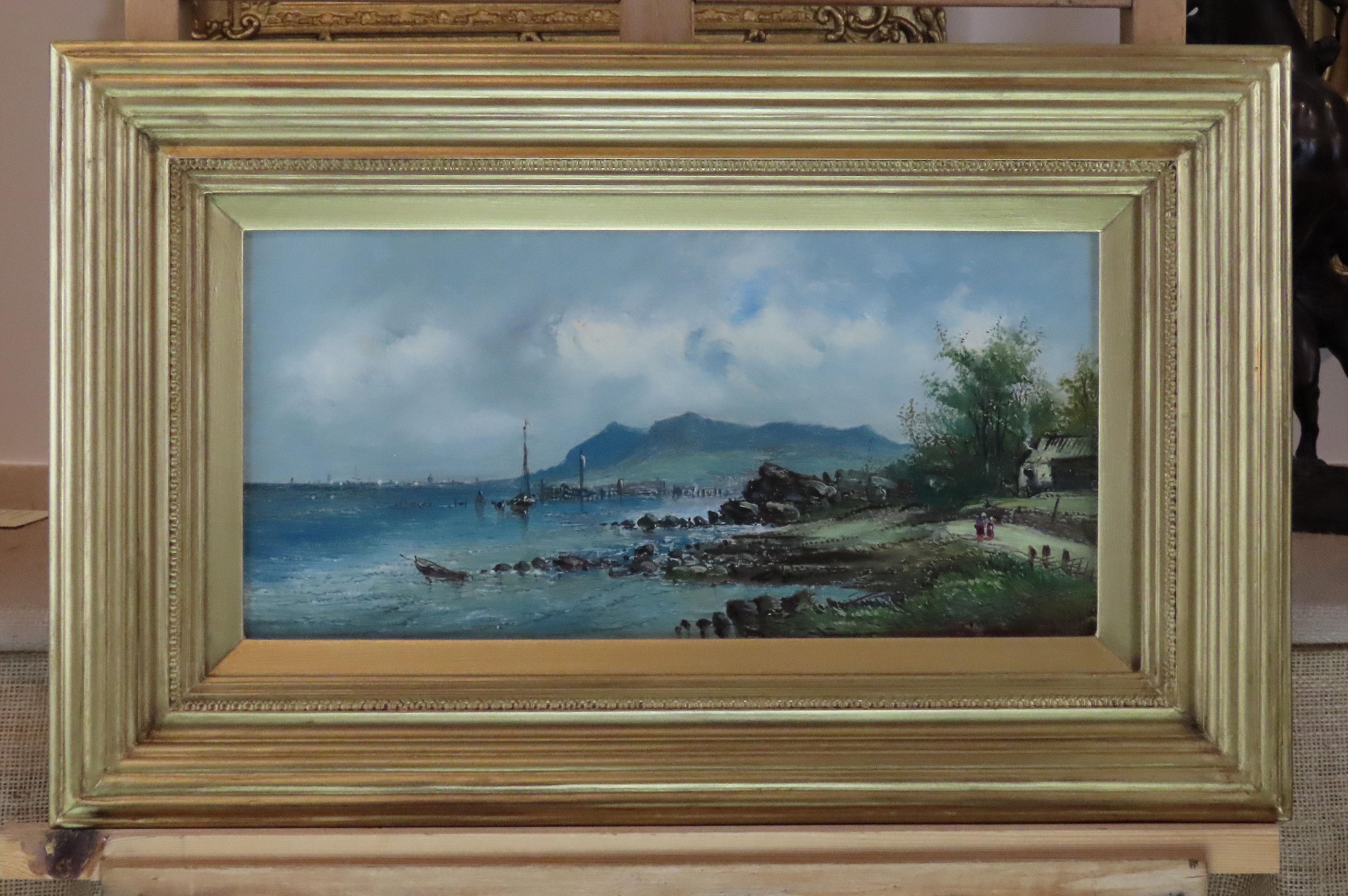Original Ölgemälde auf Leinwand, Alfred Henry Vickers. „Near the Mull of Kintyre“ – Painting von Alfred Henry Vickers 