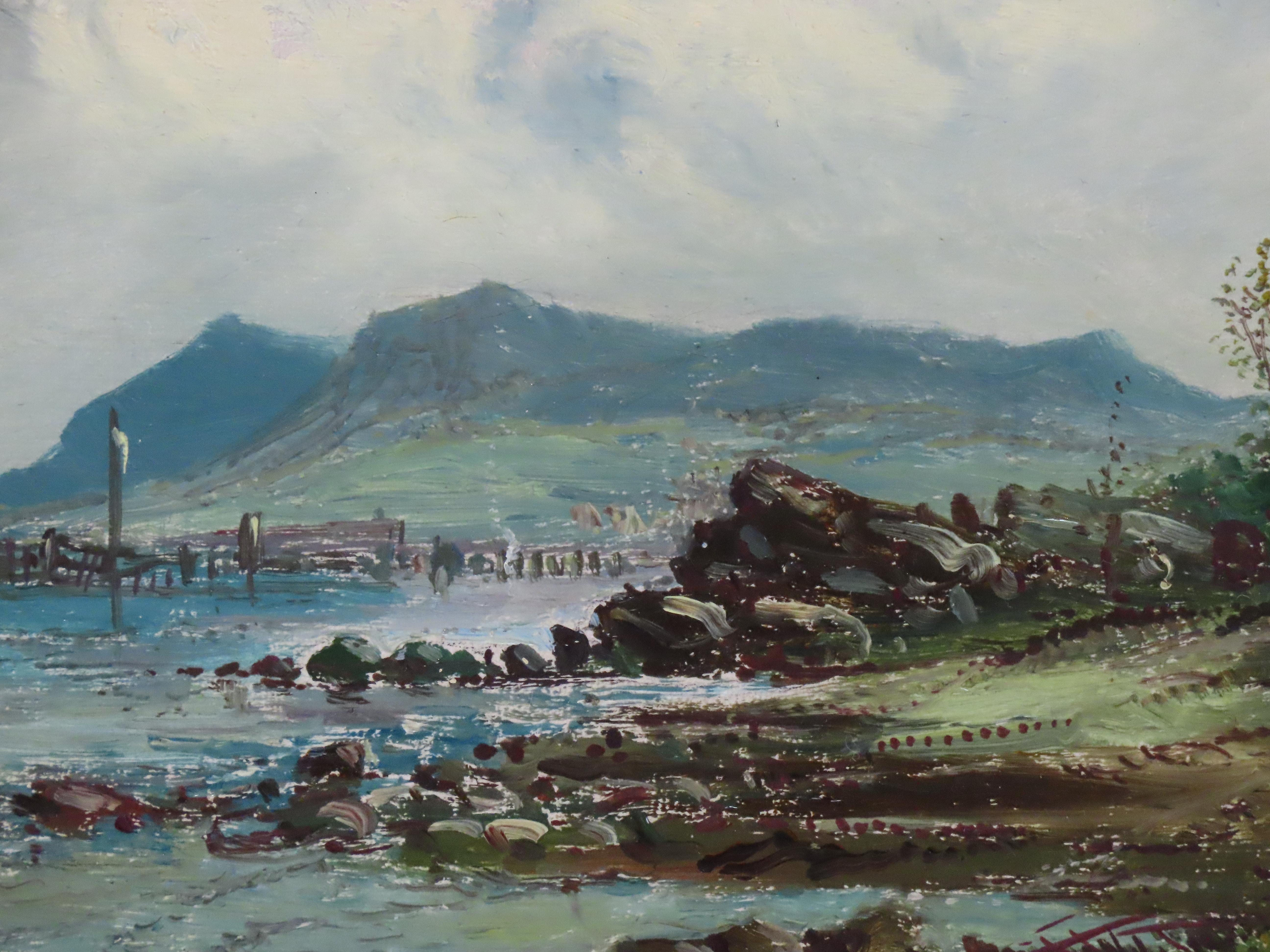 Original Ölgemälde auf Leinwand, Alfred Henry Vickers. „Near the Mull of Kintyre“ im Angebot 1