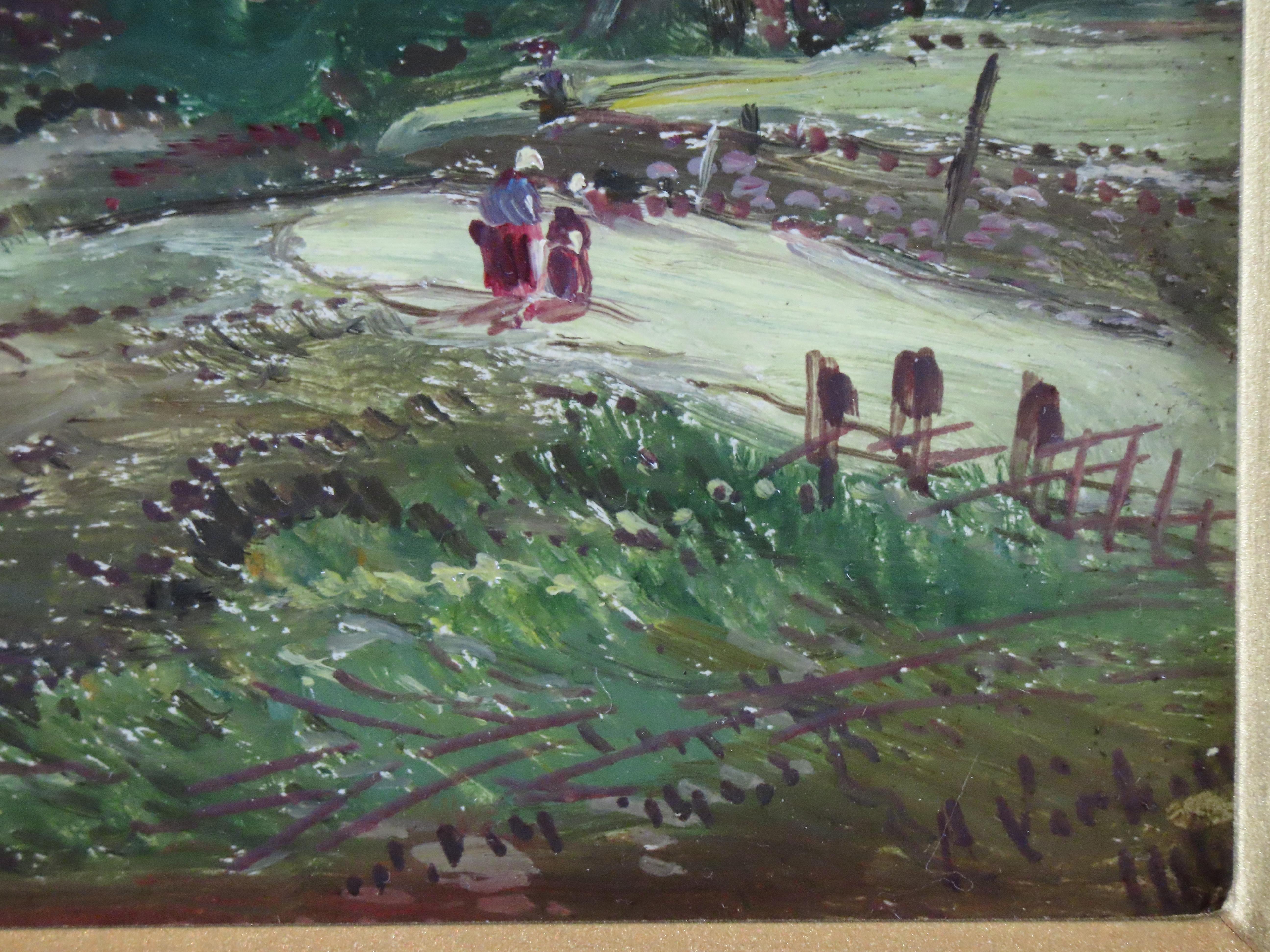 Original Ölgemälde auf Leinwand, Alfred Henry Vickers. „Near the Mull of Kintyre“ im Angebot 2