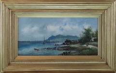 Óleo original sobre lienzo, Alfred Henry Vickers. "Cerca del Mull of Kintyre"