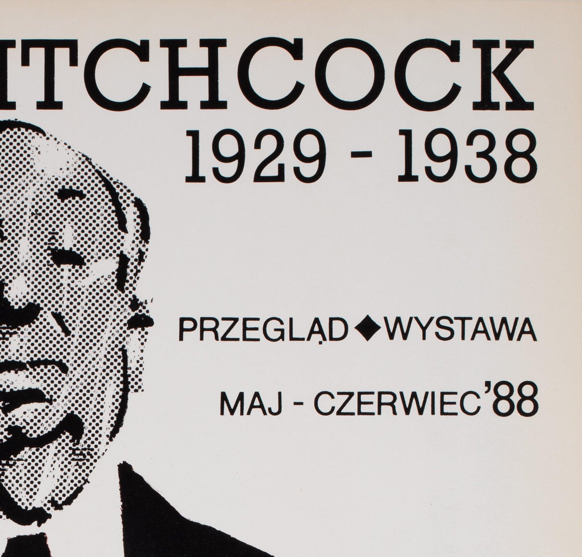 Alfred Hitchcock 1988 Film Festival Polish B1 Poster, Waldemar Swierzy Excellent état - En vente à Bath, Somerset