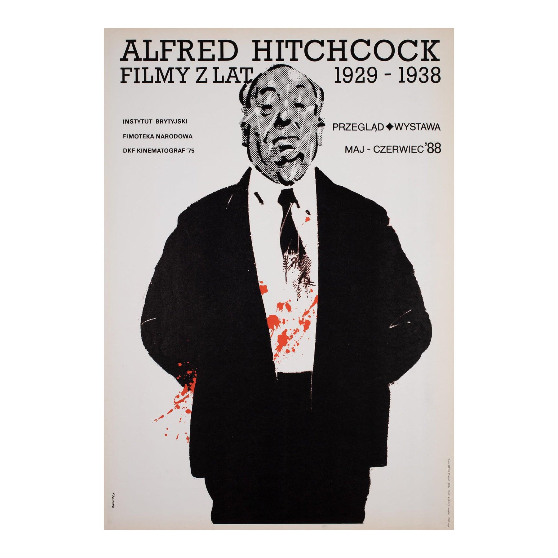 Alfred Hitchcock 1988 Filmfestival Polnisch B1 Plakat, Swierzy Waldemar