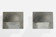 Alfred Homann, Wandleuchten, Galvanisierter Stahl, Dänemark, 1990er Jahre