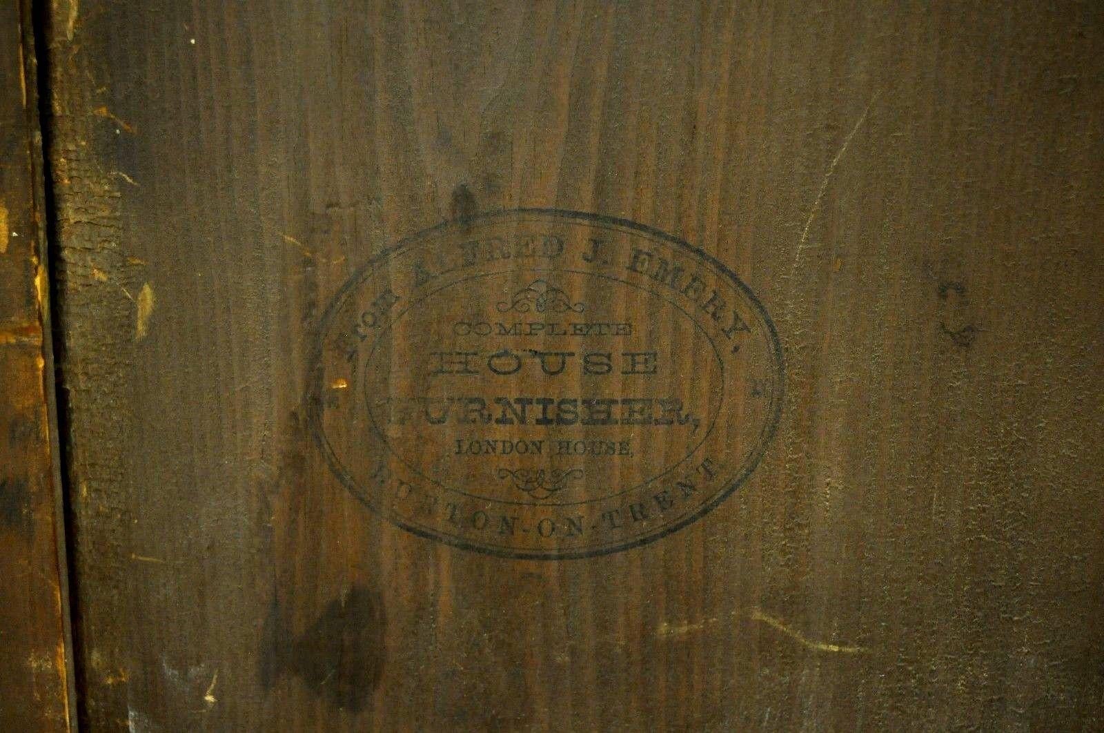 Alfred J Emery Five-Drawer English Walnut Veneer Chest Dresser Commode 5