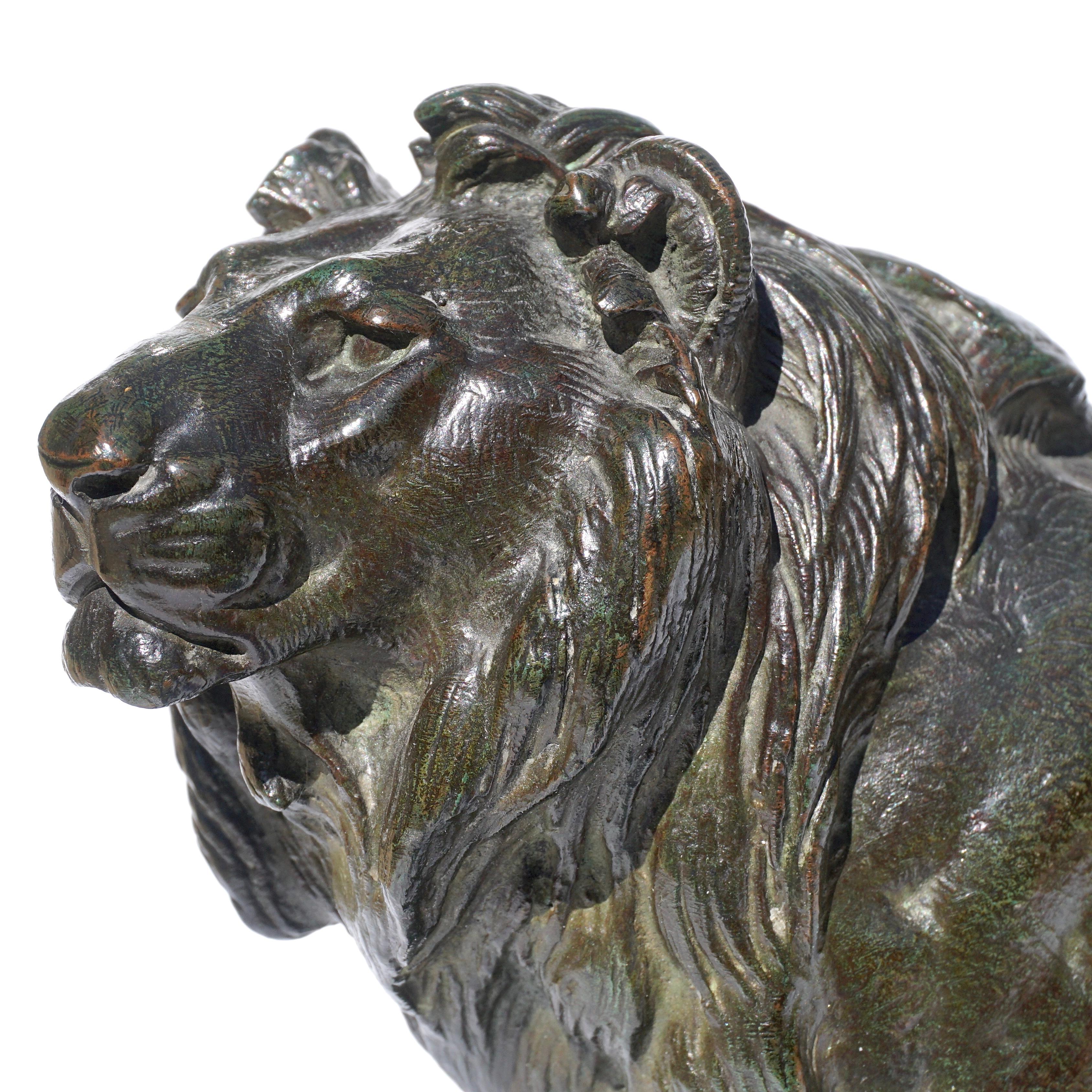 Beaux Arts Alfred Jacquemart Bronze Lion