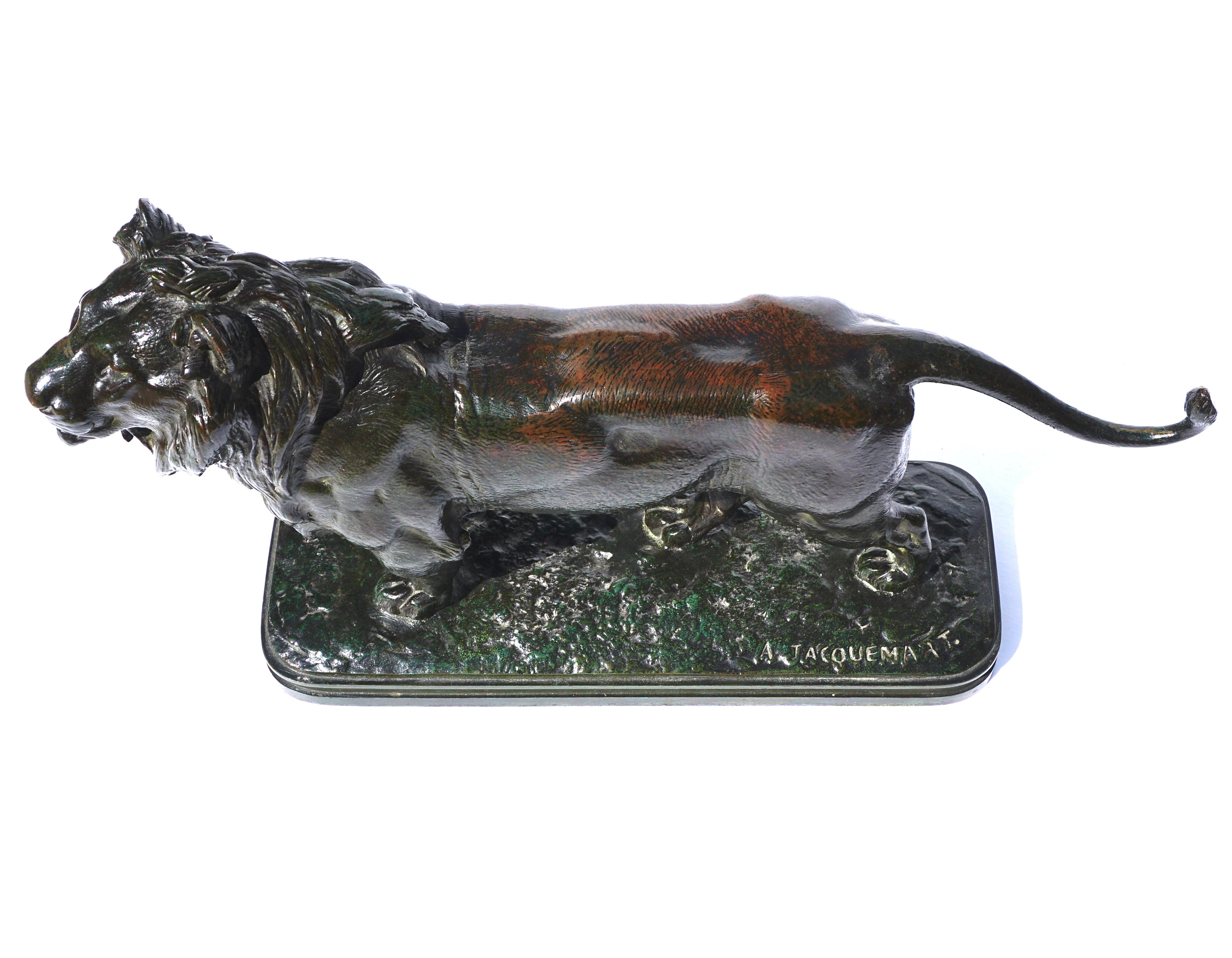 Alfred Jacquemart Bronze Lion 1