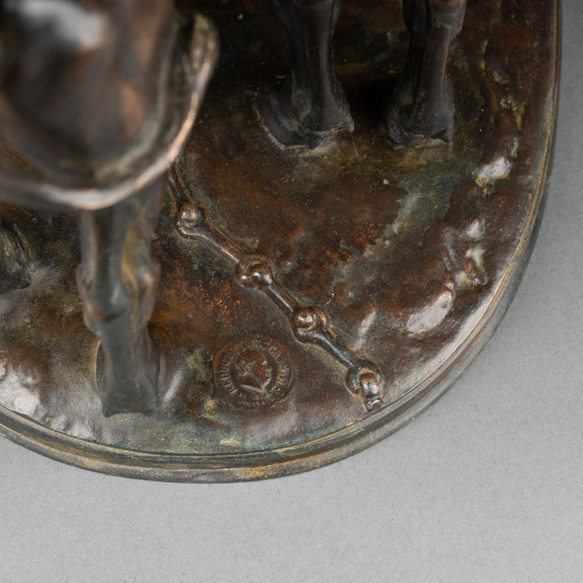 Alfred Jacquemart : « Harnessed oxen », sculpture en bronze coulé de F.Barbedienne, XIXe siècle en vente 2
