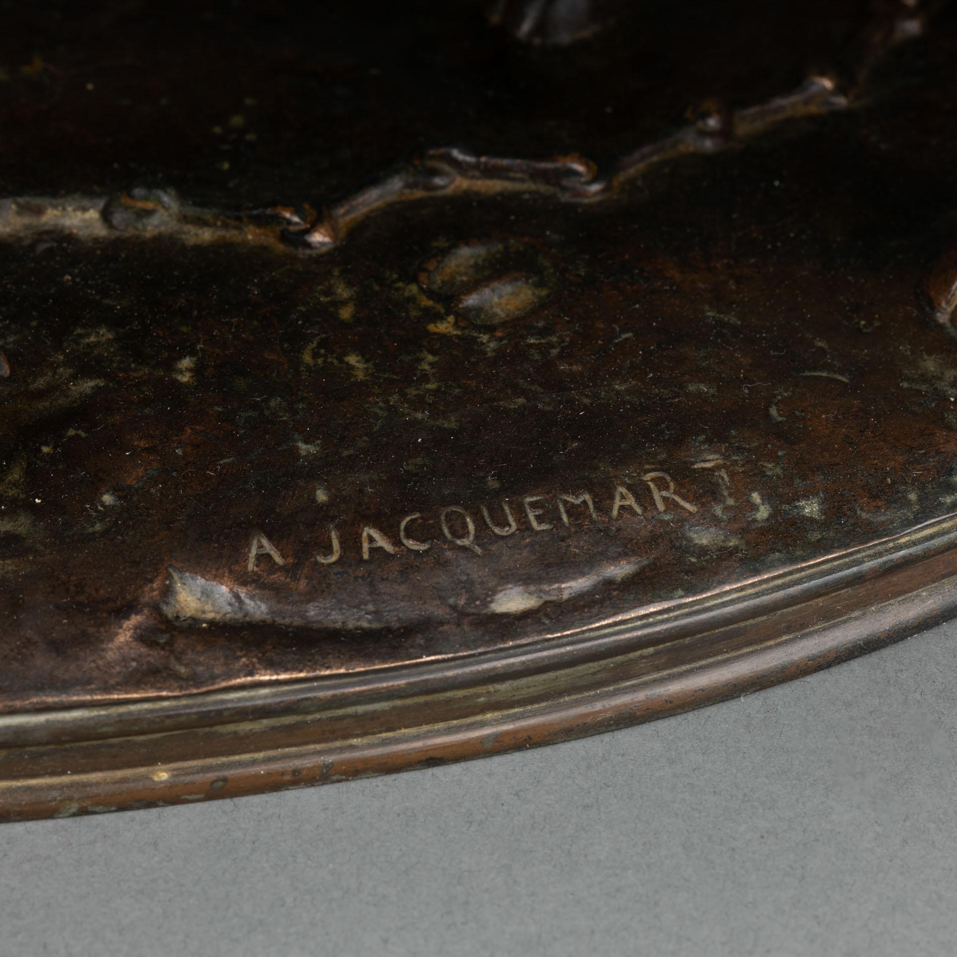 Alfred Jacquemart : « Harnessed oxen », sculpture en bronze coulé de F.Barbedienne, XIXe siècle en vente 1