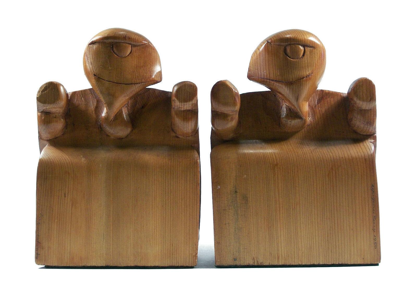 Alfred James Perry, Mid-Century Turtle Bookends, Signed & Dated, circa 1950 For Sale 3
