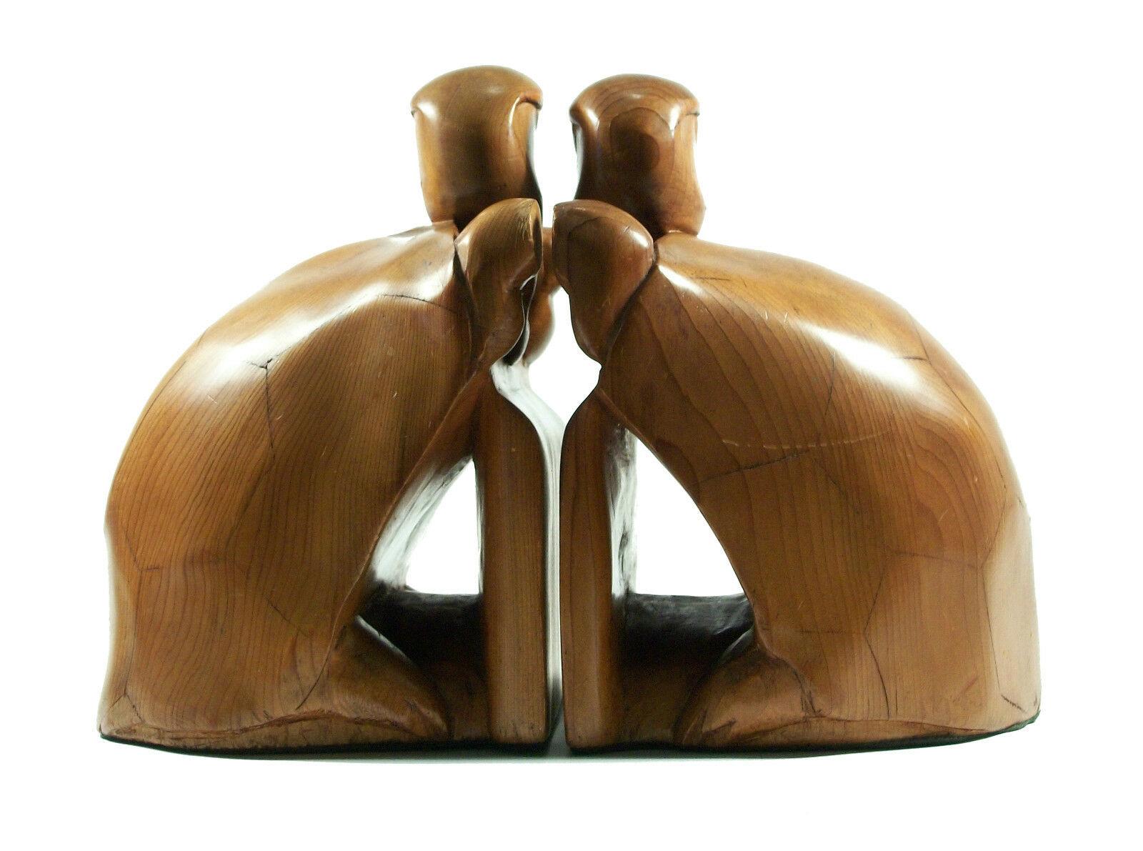 Softwood Alfred James Perry, Mid-Century Turtle Bookends, Signed & Dated, circa 1950 For Sale