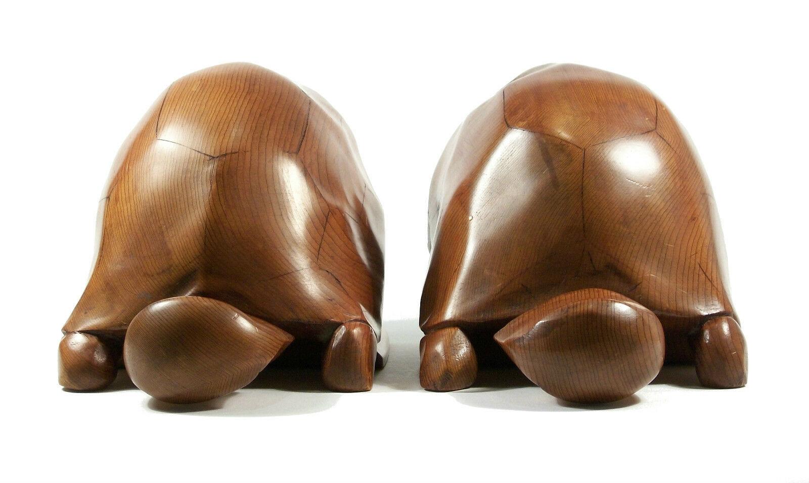 Alfred James Perry, Mid-Century Turtle Bookends, Signed & Dated, circa 1950 For Sale 1