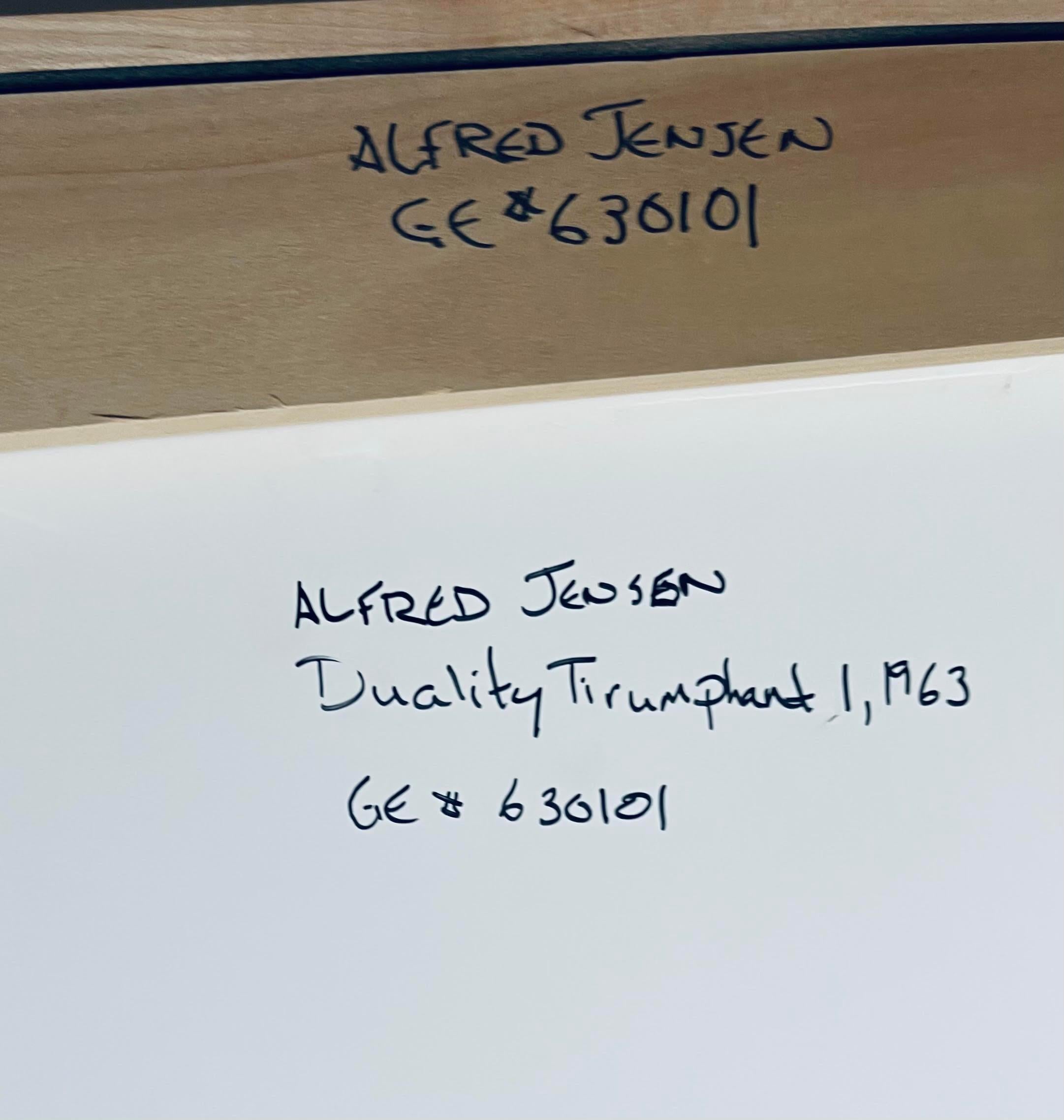 Alfred Jensen, Duality Triumphant I, 1963 Geometric Abstraction Signed/N Framed For Sale 6