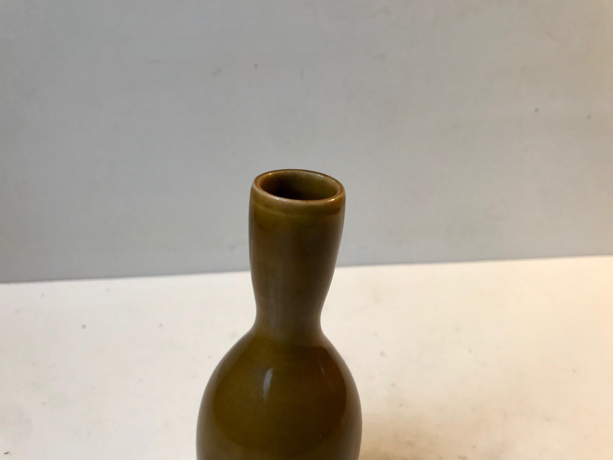 Alfred Johansson Ceramic Haresfur Vase for Höganas, 1930s In Good Condition For Sale In Esbjerg, DK