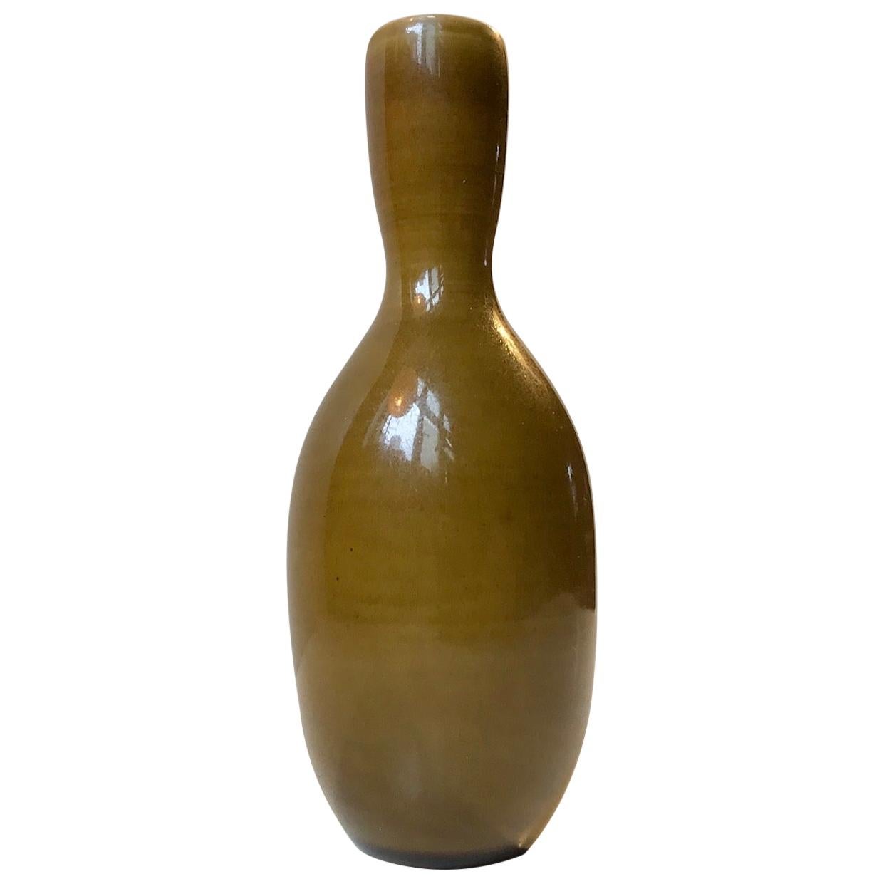 Alfred Johansson Ceramic Haresfur Vase for Höganas, 1930s For Sale