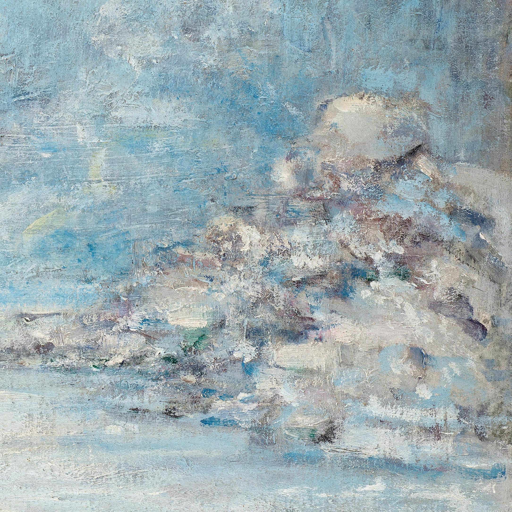From The Studio (Snow) - Impressionnisme Painting par Alfred John Billinghurst
