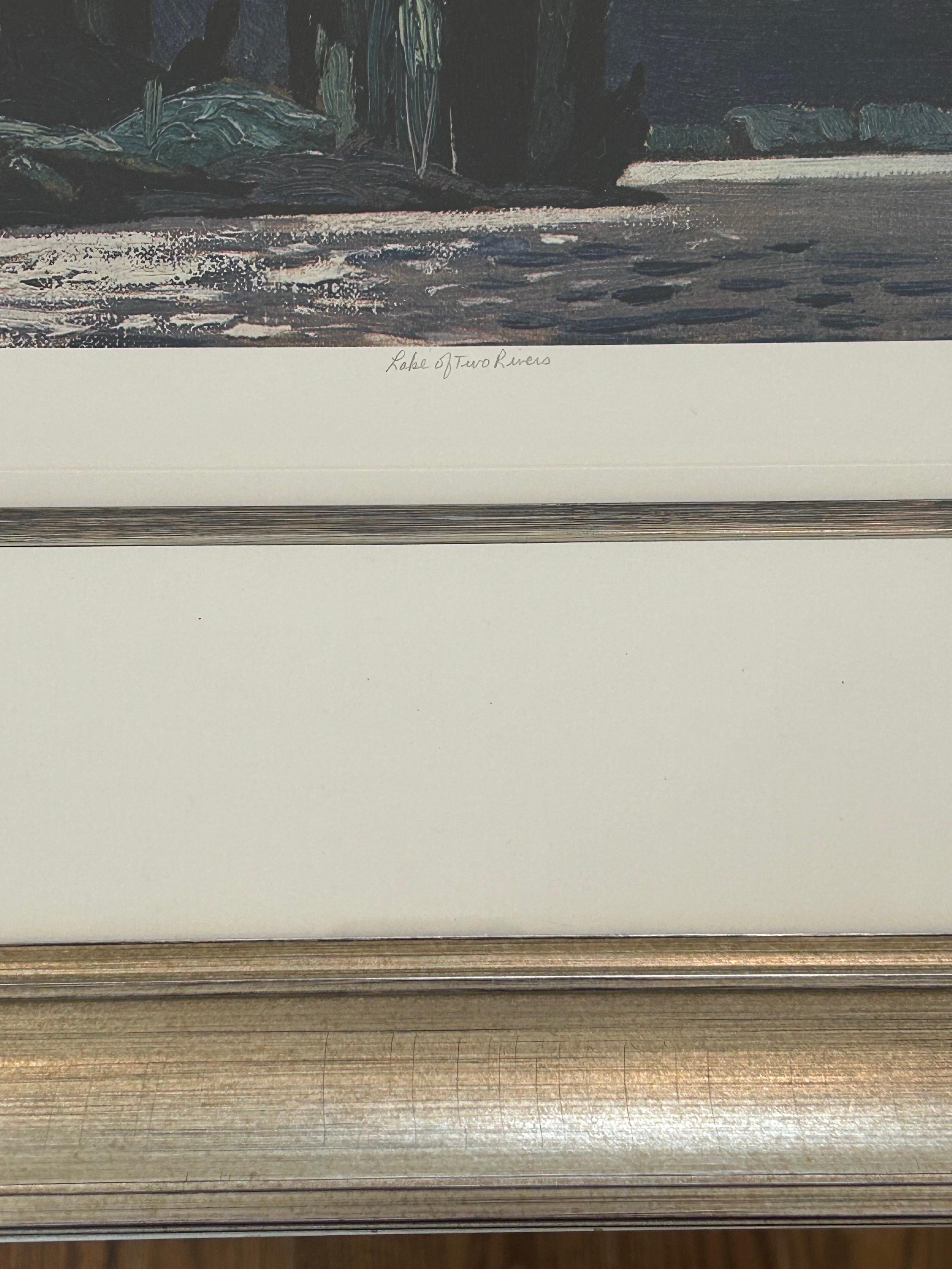 'Lago de los Dos Ríos' Litografía de Edición Limitada por Grupo de 7 Artistas - Print Posimpresionista de Alfred Joseph Casson