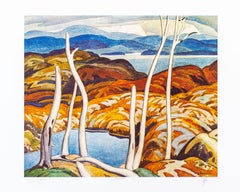 North Shore - colourful, impressionist, landscape, limited edition lithograph