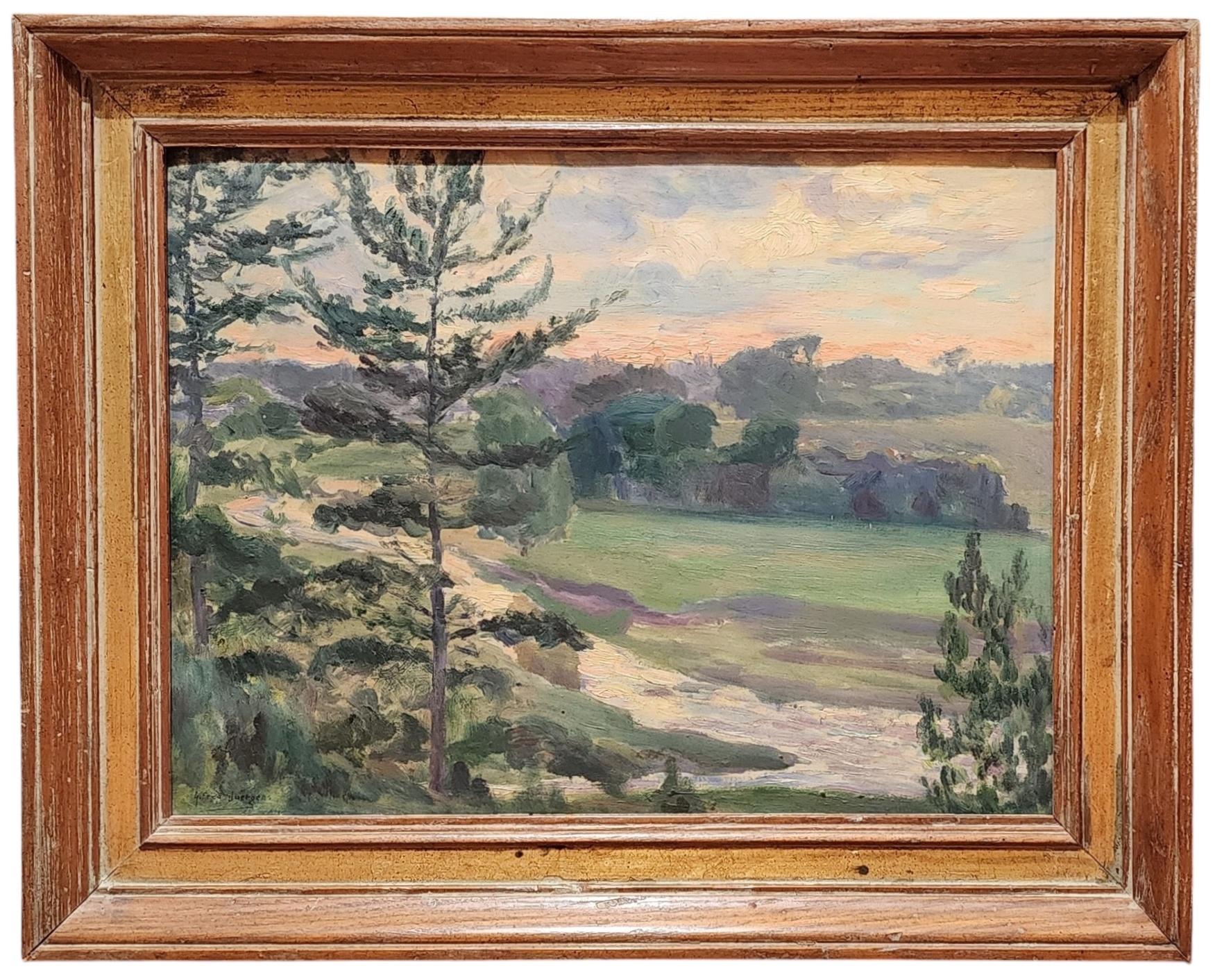 Alfred Juergens Landscape Painting - Indian Creek, Michigan Landscape, Chicago Artist, American Impressionist