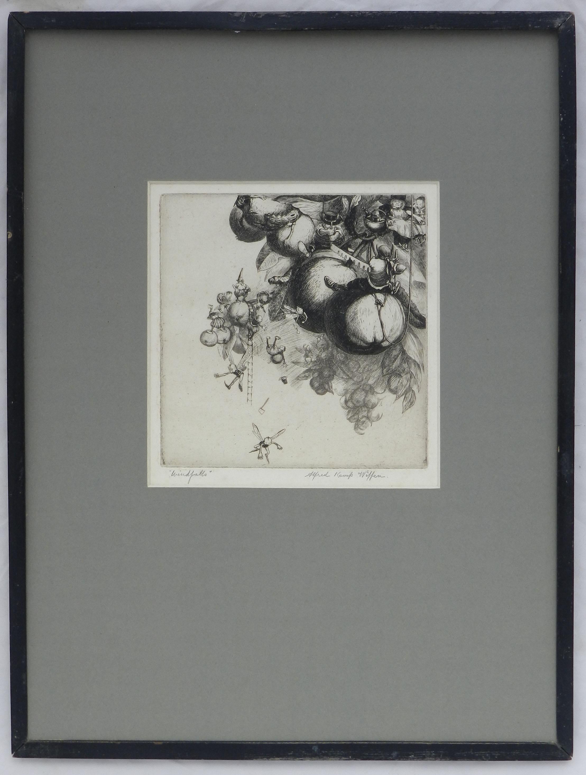 Windfalls Engraving by Alfred Kemp Wiffen  For Sale 9