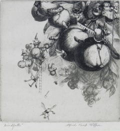 Windfalls Engraving by Alfred Kemp Wiffen