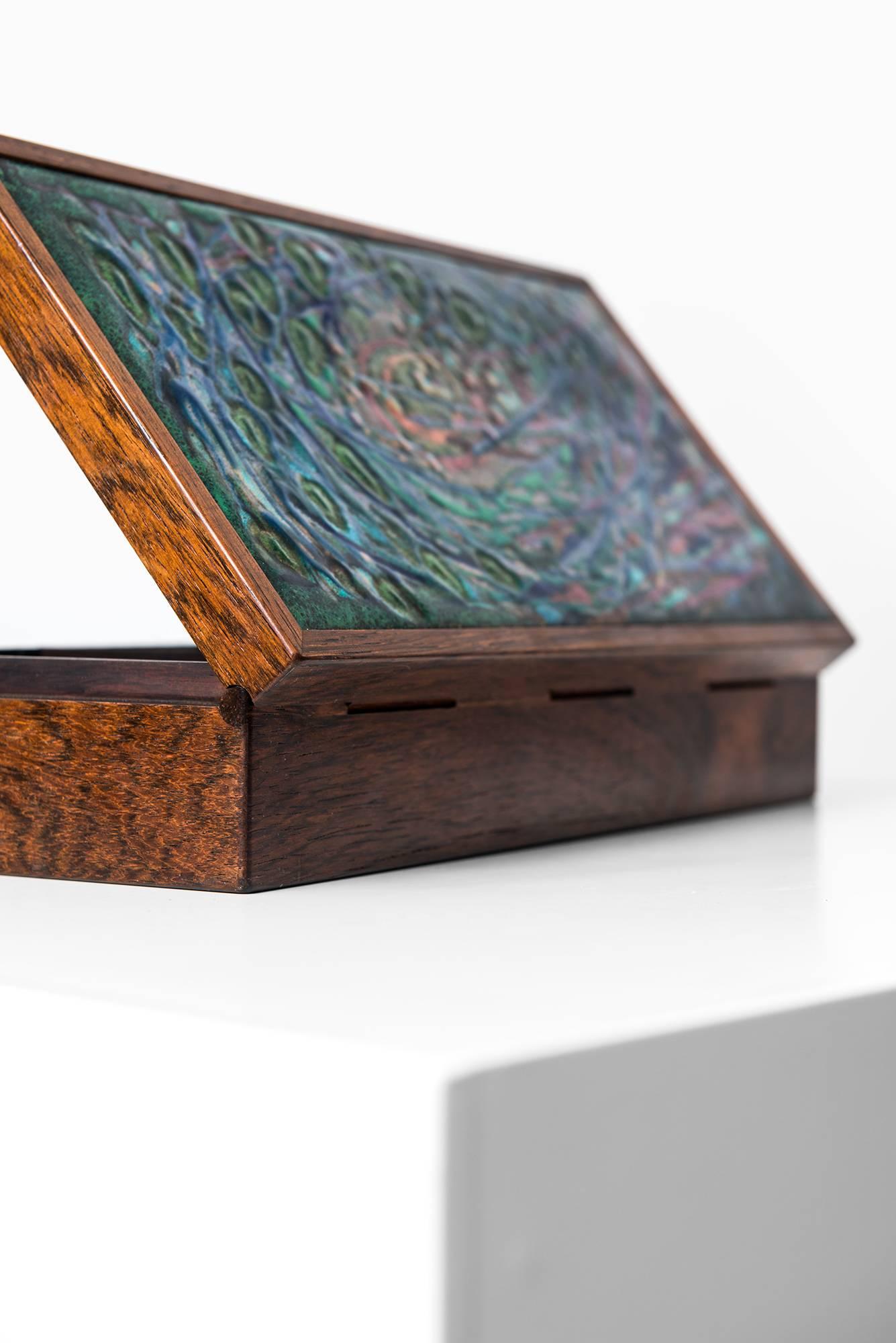Alfred Klitgaard Handcrafted Box in Rosewood and Enamel by Alfred Klitgaard 4
