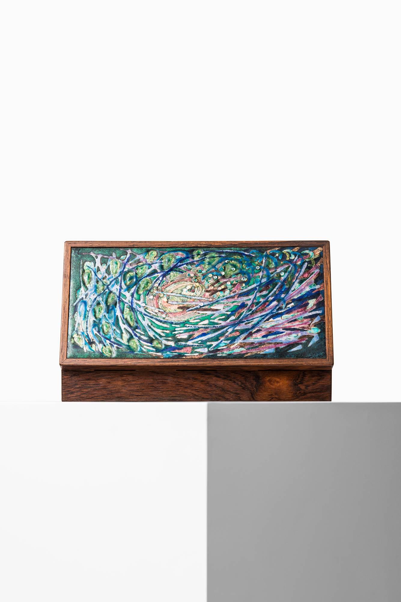 Alfred Klitgaard Handcrafted Box in Rosewood and Enamel by Alfred Klitgaard 5