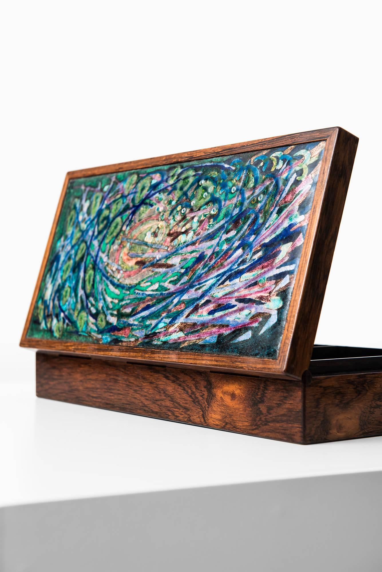 Alfred Klitgaard Handcrafted Box in Rosewood and Enamel by Alfred Klitgaard 6