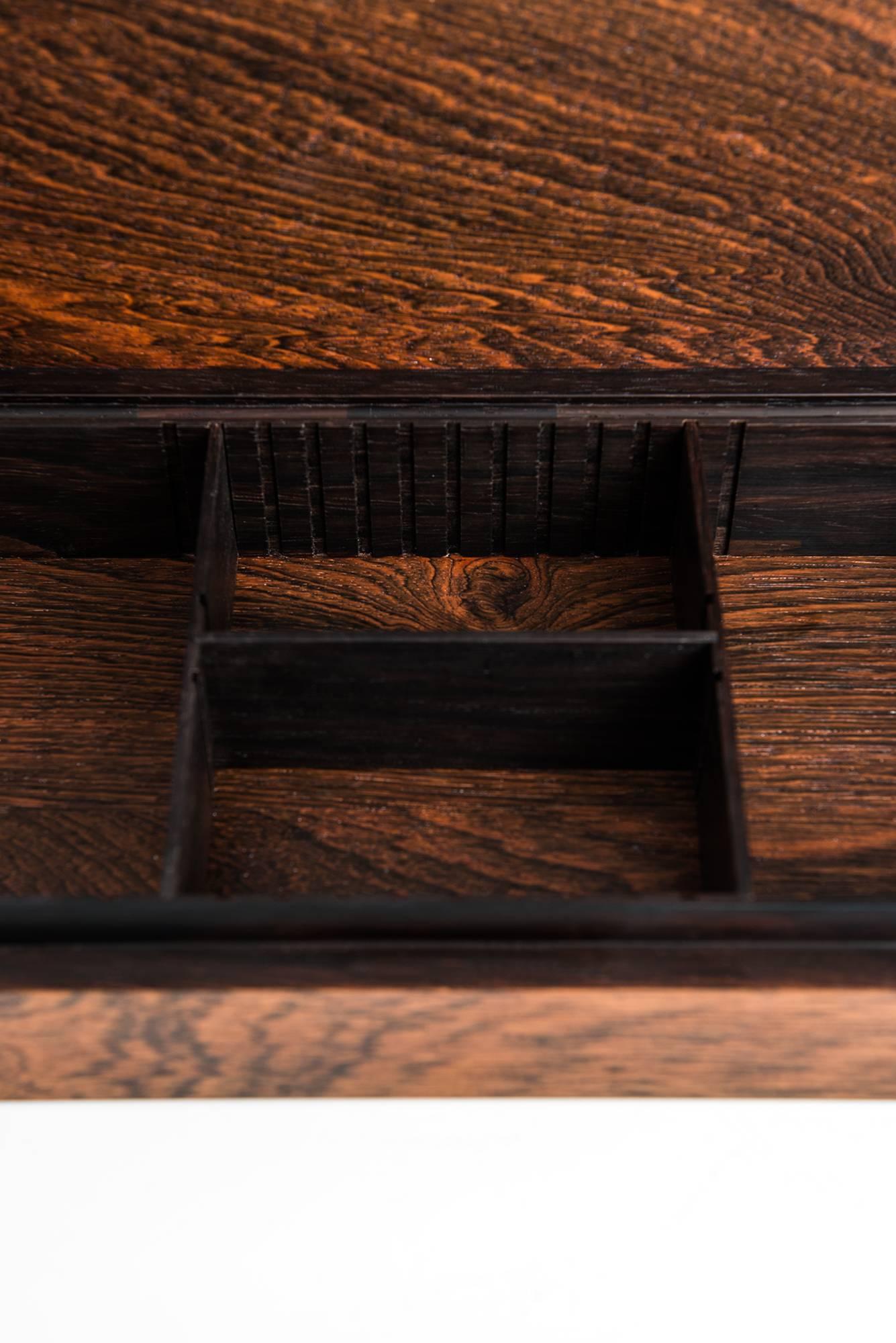 Mid-20th Century Alfred Klitgaard Handcrafted Box in Rosewood and Enamel by Alfred Klitgaard