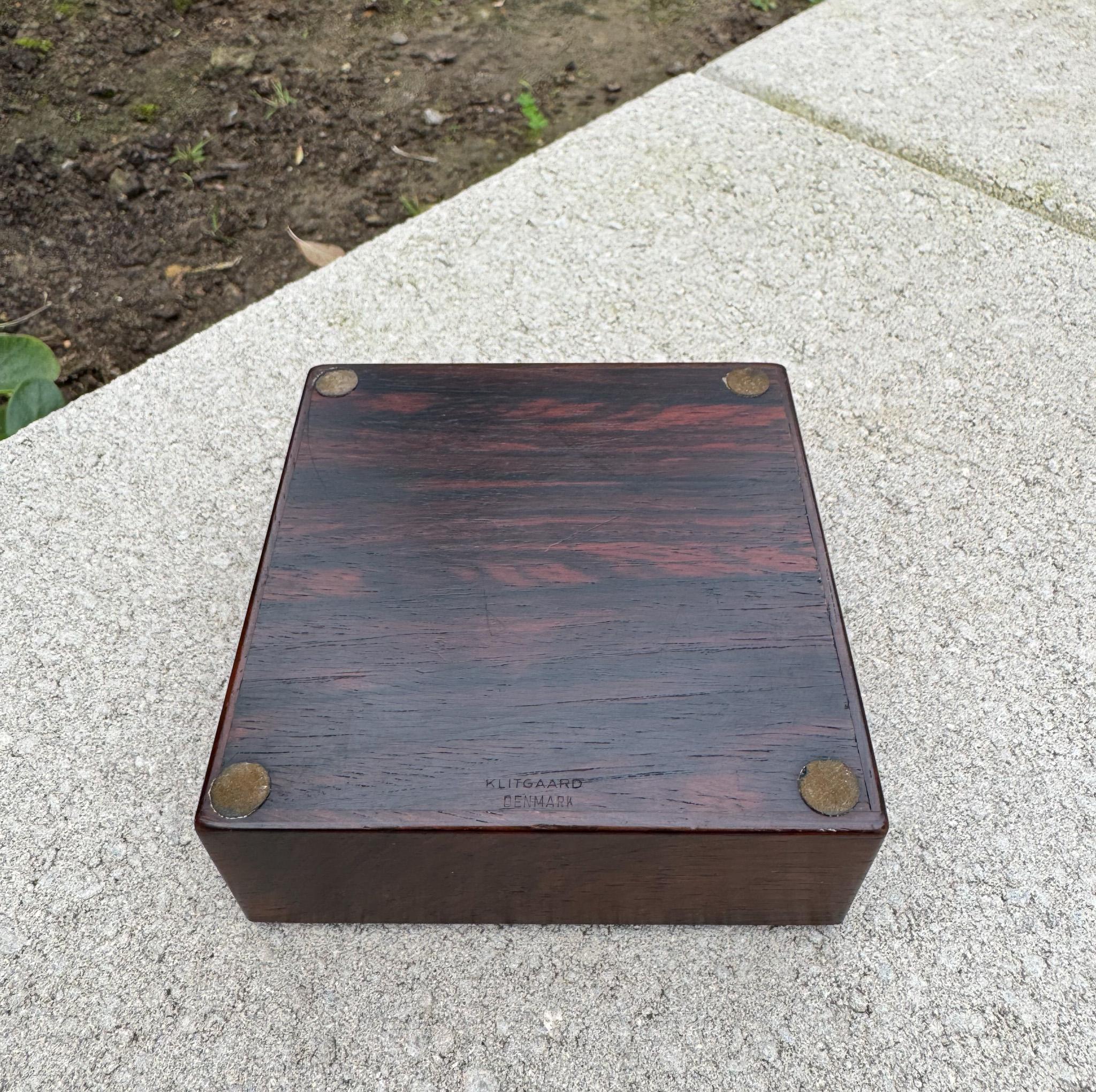 Alfred Klitgaard Wood & Enamel Box for Bodil Eje, Denmark, c.1965 For Sale 9