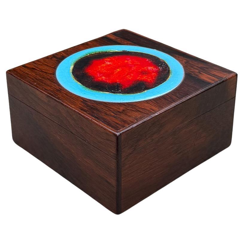Alfred Klitgaard Caja de madera y esmalte para Bodil Eje, Dinamarca, c.1965
