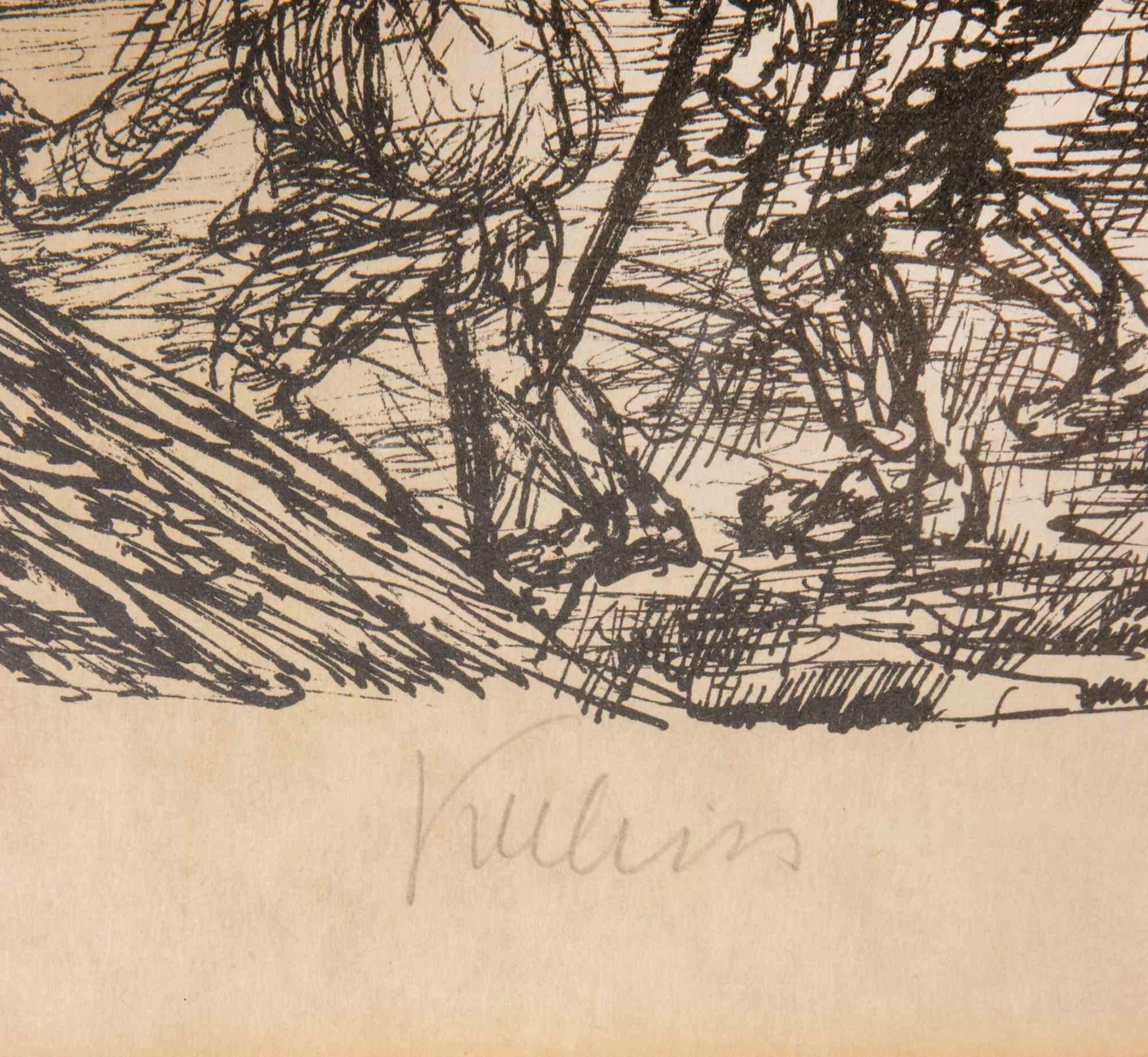Transport in the Mountains - Lithograph by Alfred Kubin - 1929 For Sale 2