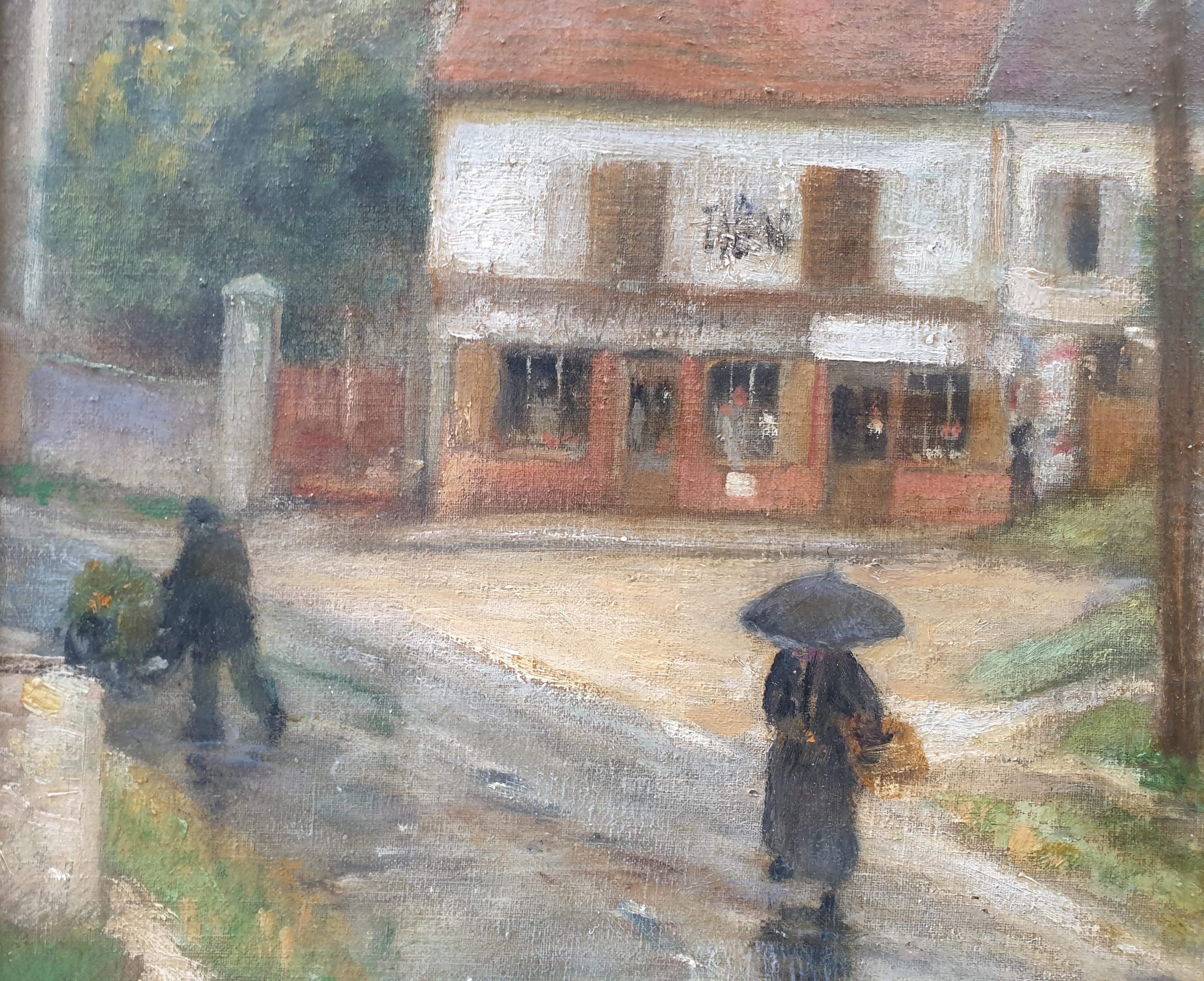 LAVERGNE Montparnasse pittura villaggio francese Ile de France Oise SANTEUIL 20 in vendita 2