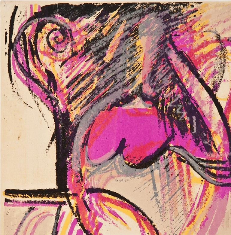 [Pink Figure] - Print by Alfred Leslie