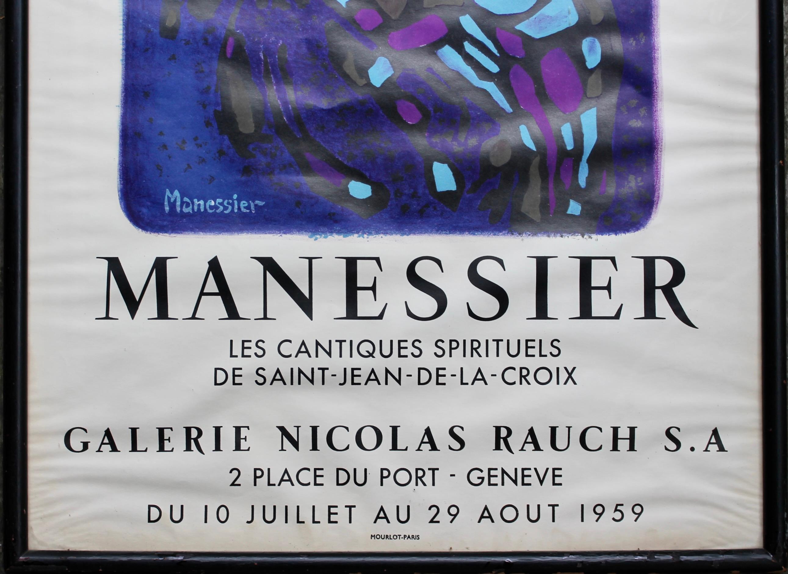 Francese Alfred Manessier, Litografia Mourlot 1959 Poster in vendita