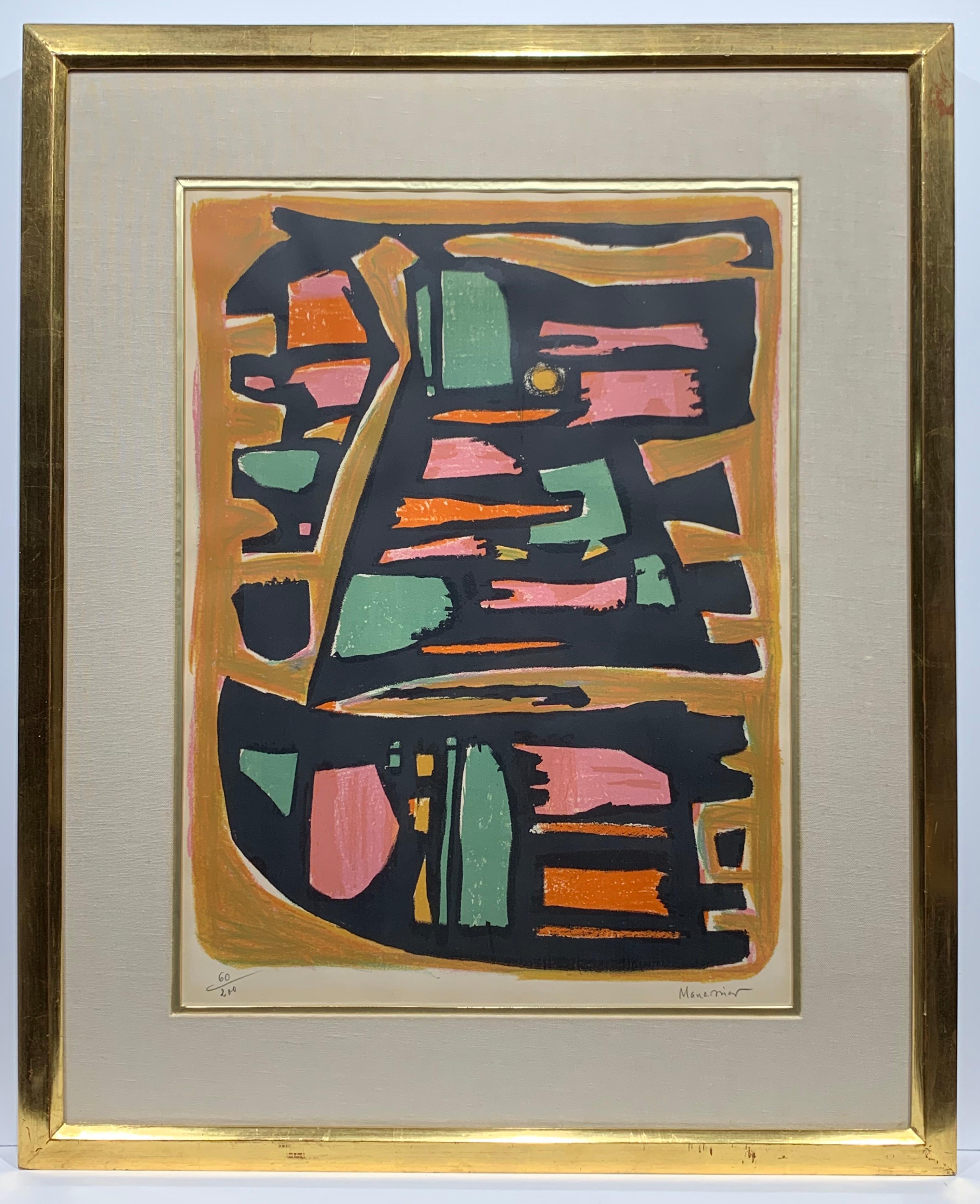 Alfred MANESSIER Abstract Print - Automne (abstract expressionist composition)
