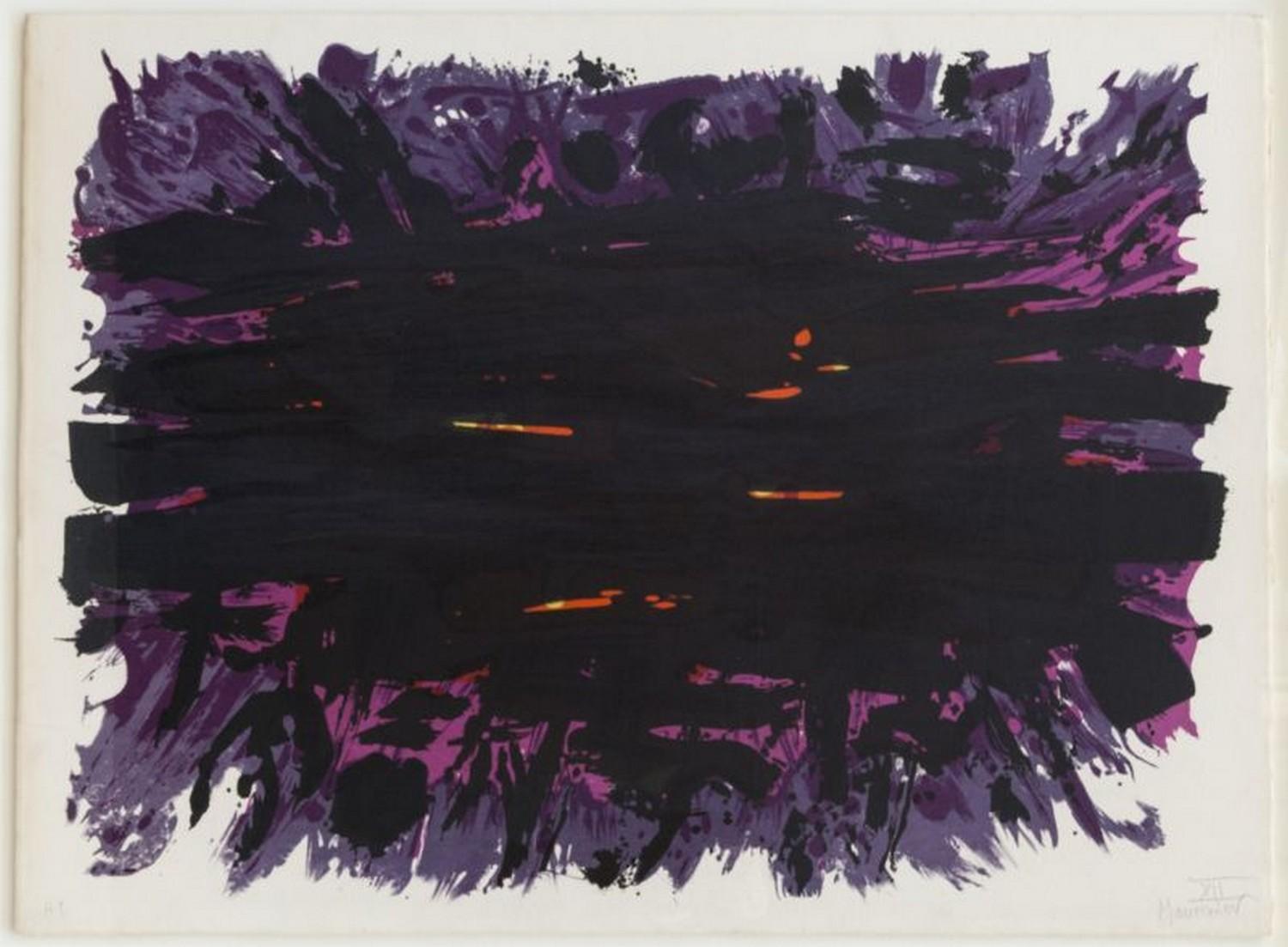 Alfred MANESSIER Abstract Print - Composition abstraite
