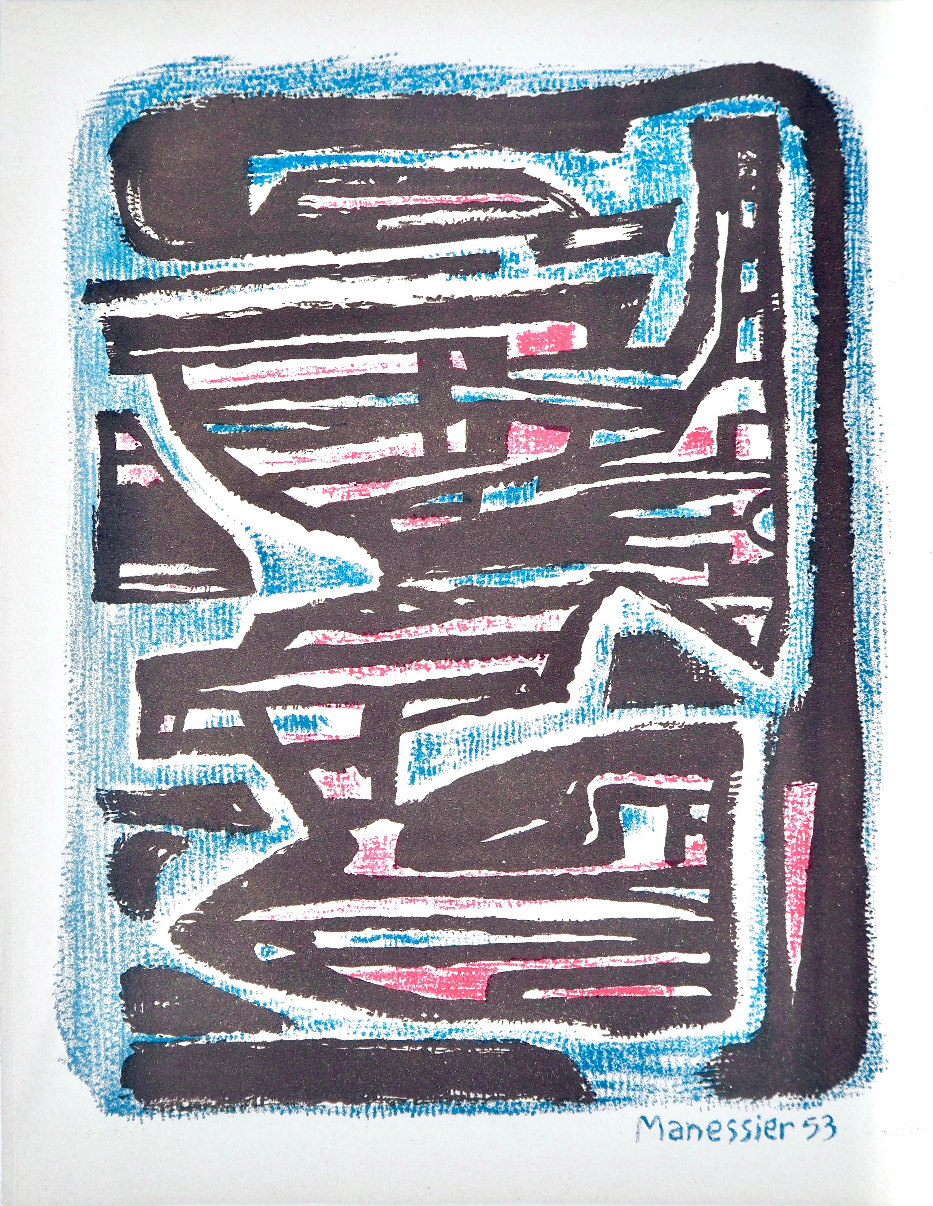 Litografía sobre papel vélin. Tamaño del papel: 12,4 x 9,65 pulgadas. Inscripción: Firmada en la plancha y sin numerar, tal como se emitió. Notas: Del álbum, XXe siècle, Nouvelle série N° 4 (doble) Janvier 1954, Cahiers d'Art publiés sous la