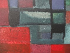 Construcción del Puente en Rojo - Litografía, Mourlot