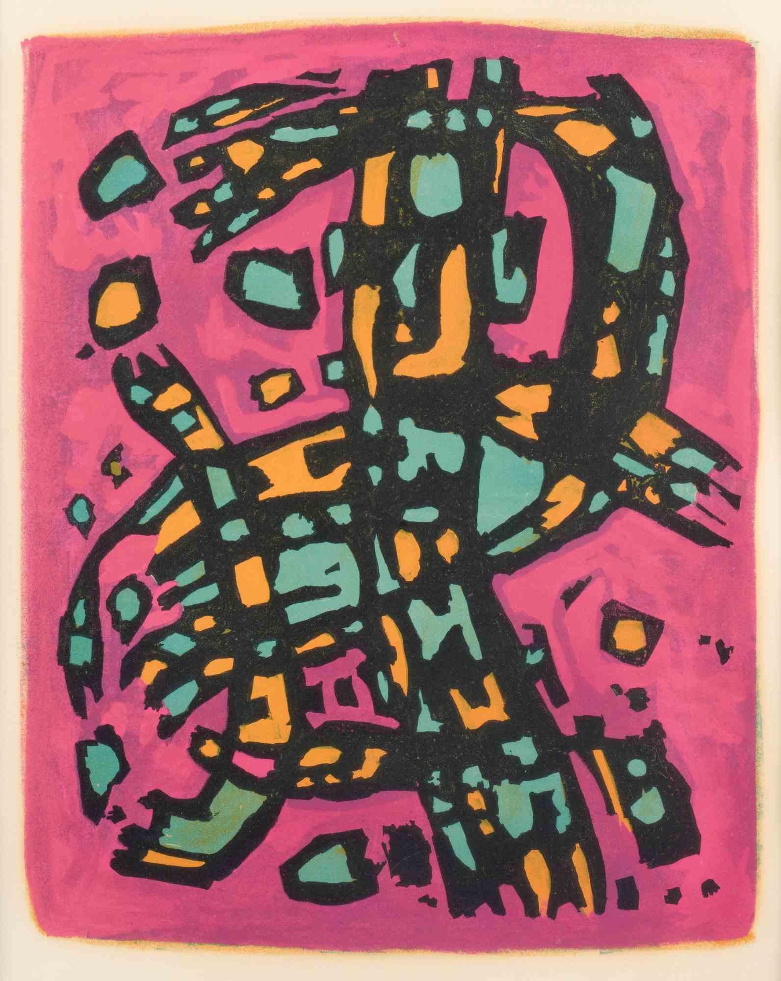 Flamme Vive - Lithograph by Alfred Manessier - 1957